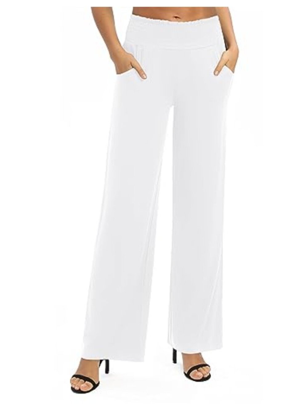 Urban CoCo Womens Wide Leg Palazzo Lounge Pants High Waist Stretch